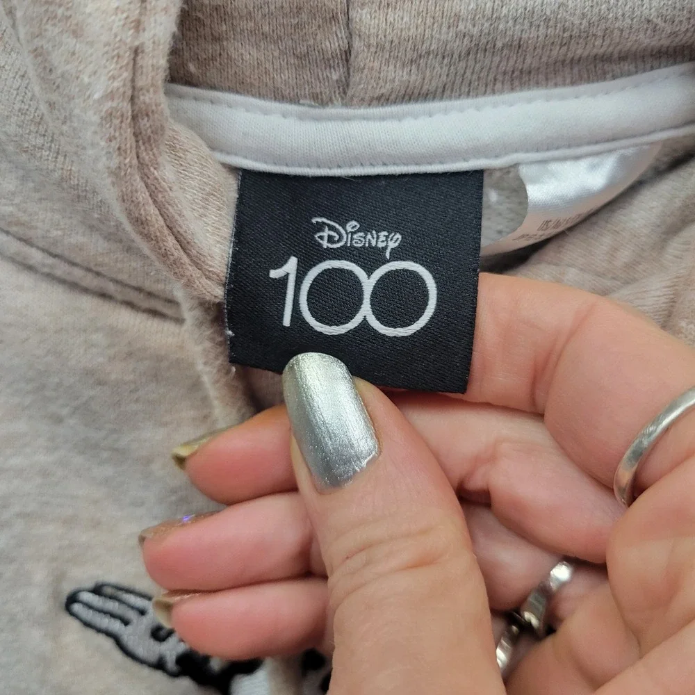 Walt Disney Studios Disney 100‎ Mickey Mouse Hoodie Sweatshirt Mens S *FLAW - Picture 7 of 10